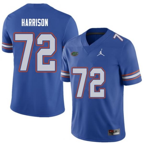 Men's Florida Gators #72 Jonotthan Harrison NCAA Jordan Brand Royal Authentic Stitched College Football Jersey YWH6362DX